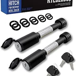 Trailer Hitch Receiver Pin Lock, Suitable for 2 Inch Receiver, 5/8" Dia Hitch Lock for Securely Locking Trailer Hitch with Two Keys, Black(2 Pack)-picture-40