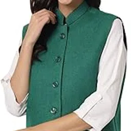 vastraa fusion Womens Pure Wool Export-Quality Indian Traditional Nehru Jacket/Woolen Jacket For Women-picture-54
