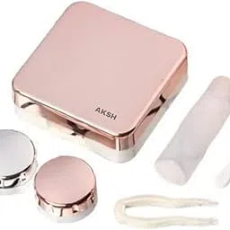 AKSH Contact Lens Storage Case, Travel Contact Lens Case Box with Mirror (Rose Gold)-picture-18