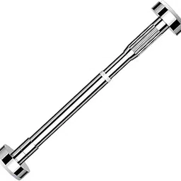 Enakshi (Label) Creations Adjustable Closet Rod Sturdy Curtain Rod for Balcony Bedroom Hanging Clothes 0.35 to 0.5m Silver|Home Decor|Figurines-image-1