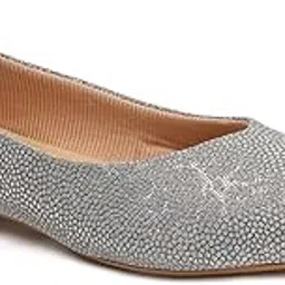 elle Women's Pointed-Toe Flats with Subtle Shimmer Finish-picture-15