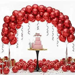 ULTIBUY Premium Chrome Balloons – Pack of 50 pcs for Birthday Parties | Weddings, parties | Chrome Balloons for Anniversaries, Romantic Dates (Red)-picture-31