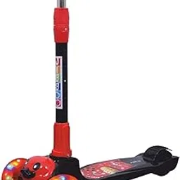 Brunte Happy-Hooper Kick Scooter for Kids, Skate Scooter with Led Lights in PVC Wheel, 3 Adjustable Height Scooter, Age Upto 3+ Years & 50 Kg Weight Capacity Black-image-67