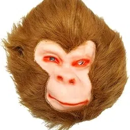 BookMyCostume Furry Monkey Face Mask for Kids & Adults – Brown Animal Costume Mask with Faux Fur & Elastic Strap – Funny Jungle Theme Fancy Dress Accessory for role plays & theme party-picture-22