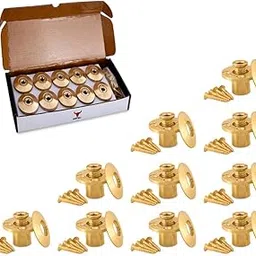 Wood Deck Brass Anchor with Collar for Pool Safety Cover. Universal Replacement for All Major Brand In-ground Swimming Pool Safety Covers (10 Pack)-image-47