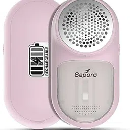 Saporo SLR 3706 Lint Remover - Rechargeable Fabric Shaver for Woolen Clothes, Sweaters, Jackets - 3 Leaf Stainless Steel Blades with Powerful Motor - Removes Fuzz, Pills, Bobbles - Pink-picture-18