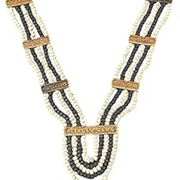 Idolsplace Handcrafted Tulsi Wood Beaded Necklace with Haridas bhakt maal Pendant, Natural Brown, 5 layers, Prayer Necklace with Spiritual Motif-picture-21