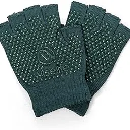 Wiselife Yoga Grip Gloves – Non-Slip Gloves for Yoga, Pilates & Barre – Sea Green Anti-Skid Fitness for Men & Women – Breathable, Stretch Fit with Silicone Grip for Stability-image-28
