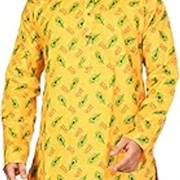 kripto katrox Men's Printed Cotton Blend Straight Casual Long Kurta Multicolour-picture-56