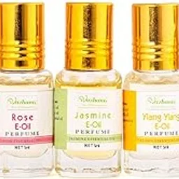 Vazham Essential Oil Perfumes Set of 5 Fragrances, Rose, Lilly, Mogra, White Lotus, Sandalwood 3ml Each | Long lasting fragrances for Men & Women | Premium Scent Gift for Anniversary and Occassions-picture-36
