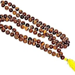 Happiness Hub Tiger Stone mala Original Certified Tiger Eye Gemstone mala for Men women with Lab Certificate 7 mm Size 108+1 beads-picture-68