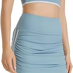 fensir Women's High Waisted Sports Skirt Yoga Shorts Fitness Stretchable Comfortable Skirt-picture-45