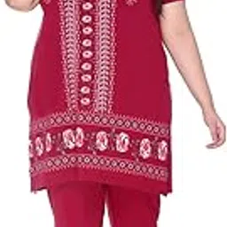 in love Women's Plus Size Ethnic Print Longline T-Shirt with Pyjama Set-picture-21