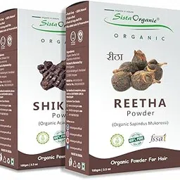 Sista Organic 100% Pure and Organic Reetha Powders for Hair Care & Conditioning - 200 gm-image-93