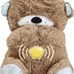Kidology Breathing Teddy Bear Baby Plush with Music & Lights, Interactive Toy for Sensory Learning, Soft Stuffed Animal for Newborn Babies, Musical Toys Kids, Valentine Gift, Light Brown-image-20