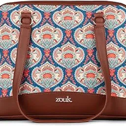zouk Carry All Work Bag | Jute | Vegan Leather Handcrafted Women's Shoulder Bag with Double Handles-picture-12