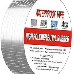 HEYZEM Waterproof Repair Duct Tape for Pipe Leakage Roof Water Leakage Solution Aluminium Foil Tape Waterproof Adhesive Sealing Butyl Rubber Tape for Surface Crack (5cm x 5m, Silver, Pack of 1)-image-31