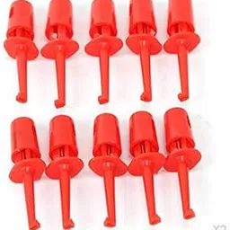 10 x Mini Test Hook Probe Spring Clip for PCB SMD IC Red-picture-17