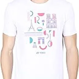 yonex Paris 2024 Special Edition T-Shirt Stylish Fit | Cool, Dry and Comfortable | Round Neck | Light Weight | Cheer for India | Exclusive Paris 2024 Graphic T-Shirt image 1
