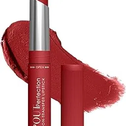Beauty Berry Pout Perfection Non Transfer Lipstick | Weightless & Hydrating Formula | Intense Color Payoff | Creamy Smooth Texture | Long Lasting Matte Lipstick for Women Enriched with Shea Butter & Vitamin E (Red Carpet, 3.8g)-image-8