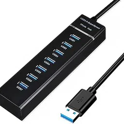 7 Ports USB Hub, Multiple Port USB Hub with Indictor Light, High Speed Data Transmission USB Adapter, Compatible with Mouse, Keyboard, Printer, Windows, MacOS, Linux-picture-16