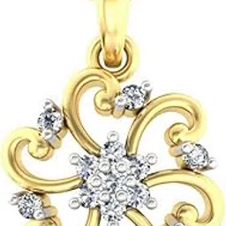 kuberbox 18KT Yellow Gold Karma Chakra Pendant for Women image 1