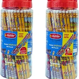 Artiggle Cartoon Picture Hb Pencil Super Fun Pencils For Kids, Extra Dark Pencils (Pack Of 50) Complementary 2 Sharpener Pack Of 2 Jar,Graphite-picture-65