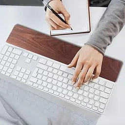 generic Trendy Wood Handicraft Keyboard Wrist Rest – Ergonomic Wooden Arm Support Pad for Typing Comfort, Compatible with Mechanical Keyboards, 17 Inch Long-picture-20