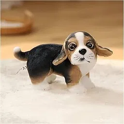 Tickles Cute Puppy Dog Soft Stuffed Plush Animal Toy for Kids Girls & Boys Birthday Gift (Color: Brown & Black Size: 20 cm)-picture-11