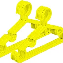 Kuber Industries Plastic 10 Pieces Baby Hanger Set for Wardrobe (Yellow) -CTKTC39143-picture-15