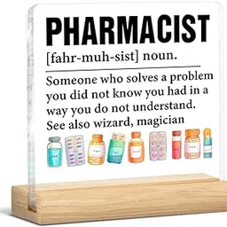 Pharmacist Gifts for Women Men, Appreciation Gifts for Pharmacy Technician Birthday Going Away Retirement, Pharmacist Definition Acrylic Plaque Sign Decor-picture-51