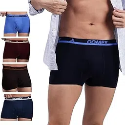amul comfy Men's Pure Cotton Solid Mini Trunks Outer Elastic - Combo Pack-picture-28