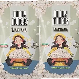 MINDY MUNCHS DIY Makhana Healthy Foxnuts Snack | Sweet Tomato & Mint Masala Flavoured | Plant Based Hi-Protein & Fibre Rich | Anti-Aging Superfood | (100 g, Sweet Tomato & Mint Masala)-image-0