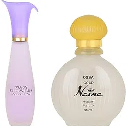 Ossa Vision Flowers EDP Perfume For Women With Floral Notes 110ml And Gold Naina EDP Unisex Perfume With And Ambery Notes 30ml | Long Lasting Fragrances (Pack of 2)-picture-41