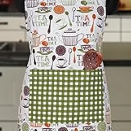 AIRWILL 100% Cotton Apron – Adjustable & Comfortable Kitchen Apron with Pockets, 1 pc-image-64