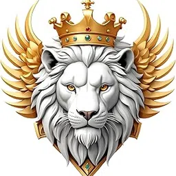 Royal Lion Crown Car Sticker, Gold and White Design, Decorative Vehicle Decal-picture-10