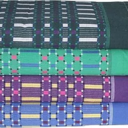 THARUNSHA ELITE 100% PureCottonBlanket/Solapur Blanket / 100% Cotton AC Comforter/Reversible Elegant Checks Design Single Size Set of 4 pc(60inch x 90 inch) (Multicolor)-picture-17