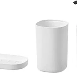 Ikea Plastic, Polypropylene Bathroom Set, White (3 Pieces)-image-7