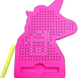 Radha Madhav Magpad (Unicorn Shaped) Magnetic Drawing Board Toy for Kids | 240 Metal Beads and 1 Magnetic Stylus | Portable Erasable Doodle Writing Play Pad for Boys and Girls - Color As Per Stock-image-94