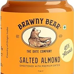Brawny Bear Almond Butter, 100% Natural Sweetened with Dates,Healthy Nut Butter with No Added Sugar, No Palm Oil, No Preservative, Vegan – 500 gm-picture-27