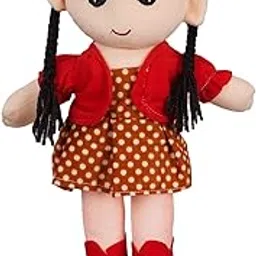 HELLO BABY Polyester Super Soft Stuffed Cap Doll for Baby Girls, Washable Cuddly Soft Plush Toy, Helps to Learn Role Play, Safe Toy for Kids - Red Color 40Cm-picture-12