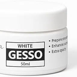 KRAFTELLA White Gesso 50ml | Acrylic Gesso Primer for Canvas, Wood, MDF, Paper, Resin | Non-Toxic, Water-Based, Matte Finish | Art & Craft Surface Primer for Painting & Mixed Media (Pack Of 1)-picture-11