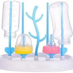 First Try Baby Bottles Drying Rack, Holder Dryer For Infant Baby Bottles, Sippy Cups, Pacifier, Cleaning Brush And More,1 Count,Multicolor-image-94