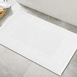 780 GSM Pure Cotton Bath/Door Mat Luxury Hotel & Spa Quality, Ringspun Cotton, Maximum Softness & Absorbency 30 x 20 (in Inches)/(51 x 76 cm)(White)-picture-26