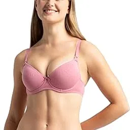 jockey 1245 Women's Under-Wired Padded Super Combed Cotton Elastane Stretch Medium Coverage Multiway Styling T-Shirt Bra with Detachable Straps-picture-25