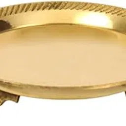 Putrika Traditional Brass Mukali|Stool|Peeta|Mukkali Trumpet|Chowki Pooja for God Idols|Brass Pooja Chowki|Traditional Indian Puja Stand-(12.5cm x 3cm) [Weight: 129gm] – (Vardhaman) Pin Tray Mukali-image-34
