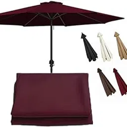 8 Ribs Umbrella Replacement Top Cover for Patio, 7ft-11.5ft Market Umbrella Replacement Canopy Cover, Pool Sun Shade Replacement Cloth 6 Ribs-picture-17