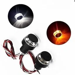 IRONCLUTCH Dual Color LED Motorcycle Handle Bar Light, Dual Colour Safety Lights, Built-in Wiring,Universal for all bikes, Pack of 2 (Yellow,white)-picture-22