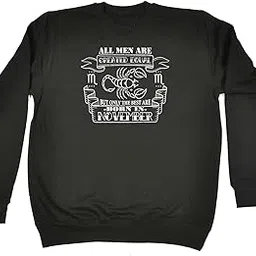 APSRA TRENDZ November Scorpio Birthday All Men are Created Equa Men Novelty Jumper Sweatshirt-picture-55