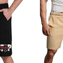 ads clothing Premium Cotton Black Beige Comfortable Everyday Shorts for Men & Women image 1
